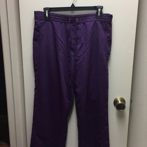 Healing hand purple scrub bottoms